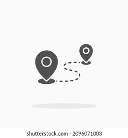 Itinerary delivery icon. Solid or glyph style. Vector illustration. Enjoy this icon for your project