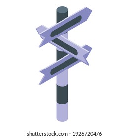 Icono de direcciones Itinerarias. Isometric de direcciones itinerantes icono vectorial para el diseño web aislado en fondo blanco
