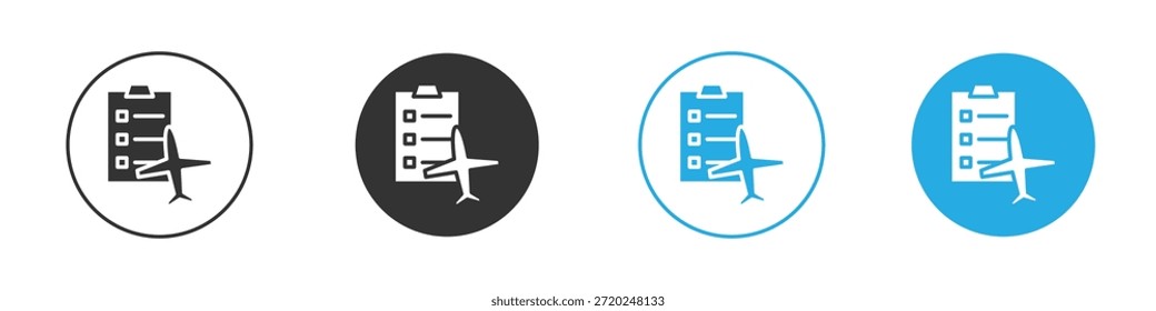 Itinerary icon for app and web design. Simple element illustration.