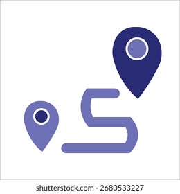 Iconos de itinerario. Vector simple de colore