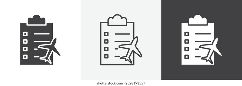 Itinerary icon.Trendy modern flat linear vector illustration on white background.