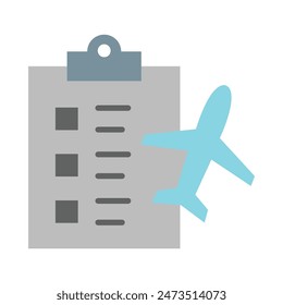 Itinerary Vector Flat Icon Design