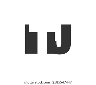 ITJ logo design. Initial letter I T J bold font style for tech startups, consulting, corporate branding. Creative company name, headlines typography identity, trendy logotype. Vector illustration.