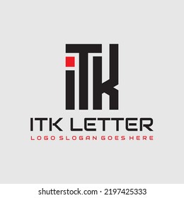 ITK TK Letter logo vector image