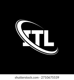 Logotipo de ITL. Carta ITL. Diseño del logotipo de la letra ITL. Logotipo de ITL inicial enlazado con el círculo y el logotipo del monograma en mayúsculas. Tipografía ITL para tecnología, negocio y marca inmobiliaria.