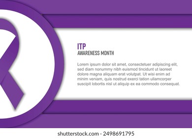 ITP Awareness Month background. Vector illustration.