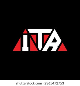 ITR Dreieck-Buchstaben Logo-Design mit Dreiecksform. ITR Dreieck Logo Design Monogramm. ITR Dreieck-Vektorlogo-Vorlage mit roter Farbe. ITR Dreieckslogo Einfaches, elegantes und luxuriöses Design.
