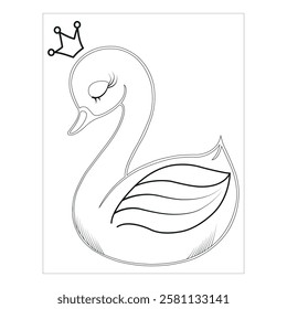 It`s beautiful goose line art