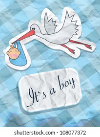 It`s a boy card eps10