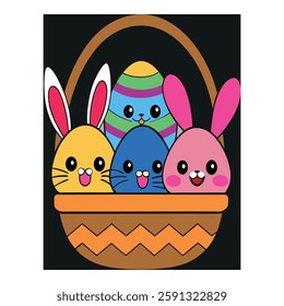 It`s easter bunny egg vactor art illustration