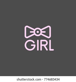 It`s a girl flat vector icon