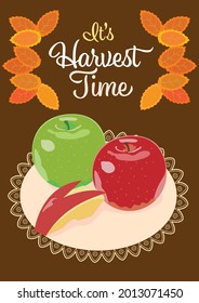 "It's Harvest Time" Apple Greeting Card