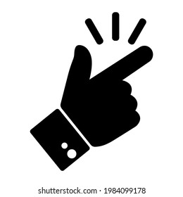 It`s simple finger snap icon. Finger snapping logo. Vector illustration. EPS 10,