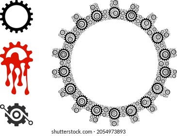 Composición fractal propia rueda cognitiva. El fractal de la rueda cognitiva vectorial está diseñado con elementos de la rueda cognoscitiva fractal repetitiva. Diseño abstracto.