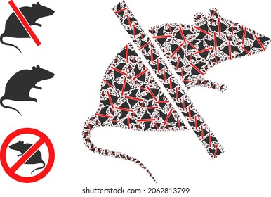 Itself fractal composition no rats. Vector no rats fractal is formed from random itself no rats parts. Flat design.