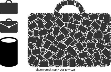Eigens Fraktal-Mosaikgehäuse. Das Vektorfallmosaik ist mit verstreuten Piktogrammen organisiert. Flache Illustration.