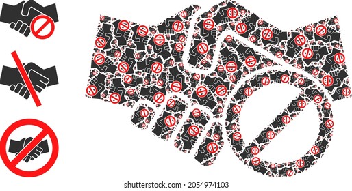 Itself recursive composition avoid handshake. Vector avoid handshake composition is organized with randomized recursive avoid handshake items. Flat design.