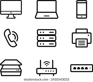 ITSM Infrastructure Hardware Icons Set