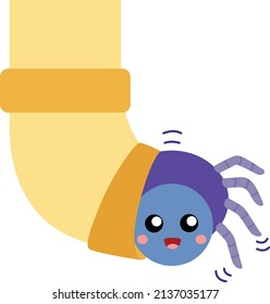 Itsy Bitsy Spider Went Up The Water Spout Vector Clipart