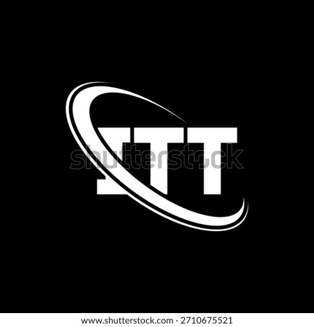 ITT logo. ITT letter. ITT letter logo design. Initials ITT logo linked with circle and uppercase monogram logo. ITT-typography for technology, business and real estate brand.