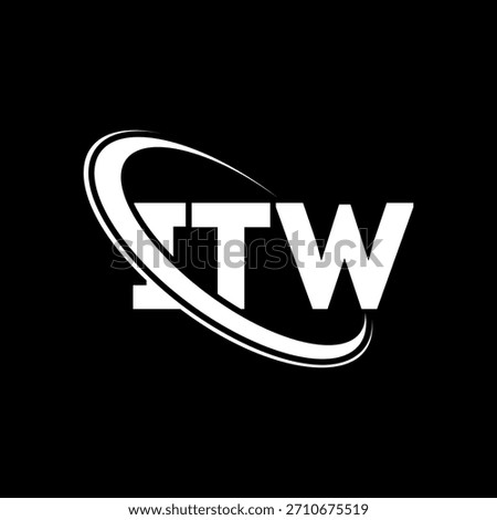 ITW logo. ITW letter. ITW letter logo design. Initials ITW logo linked with circle and uppercase monogram logo. ITW-typography for technology, business and real estate brand.