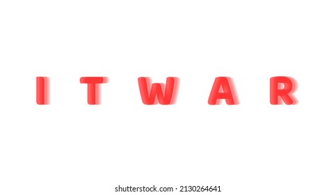 Itwar text in red colors. Itwar is a Urdu world it means Sunday. Sunday logo.