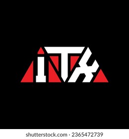 ITX Dreieck-Buchstaben Logo Design mit Dreieck-Form. ITX Dreieck Logo Design Monogramm. ITX Dreieck-Vektorlogo-Vorlage mit roter Farbe. ITX dreieckiges Logo Einfach, elegant und luxuriös.