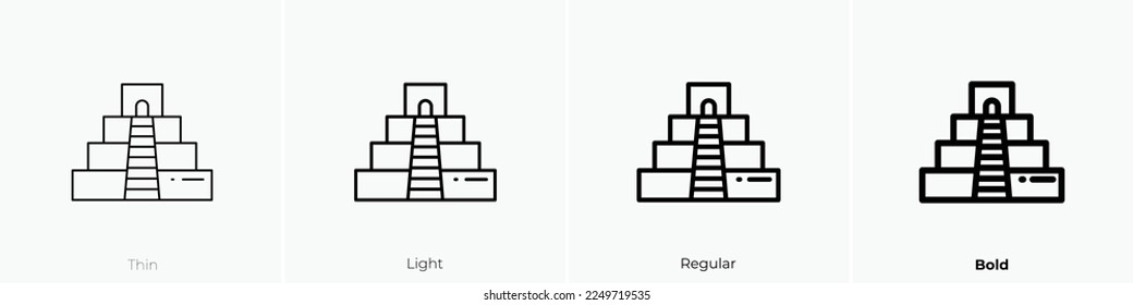 itza icon. Thin, Light Regular And Bold style design isolated on white background