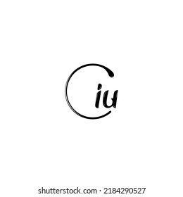 IU fashion initial logo concept in high quality professional design that will print well across any print media