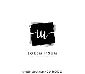 IU Initial beauty monogram logo vector