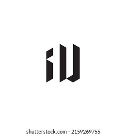 IU initial logo letters in high quality professional design that will print well across any print media