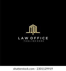 IU initial monogram logo for law office with home office design image