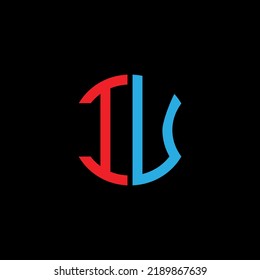 IU letter logo creative design with vector graphic, Abc simple and modern logo design.