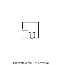 IU line concept logo in high quality professional design that will be best for your companies