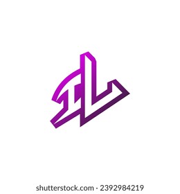 IU Premium emblem logo initial esport and gaming design concept
