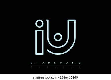 IU Technology Letter Logo Template. This tech letter logo is a graphic mark that uses letters to represent a technology company.