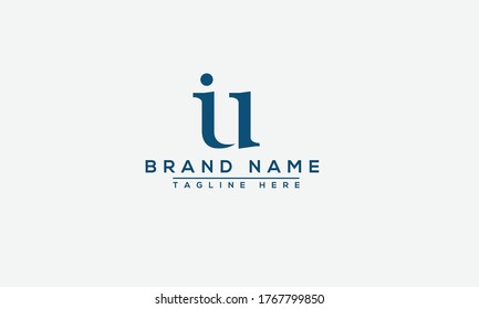 IU, Elemento de promoción de marca gráfica de plantilla de diseño de logotipo de interfaz de usuario.