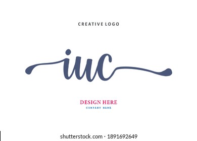 IUC lettering logo is simple, easy to understand and authoritative