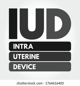 IUD - Intra Uterine Device acronym, medical concept background
