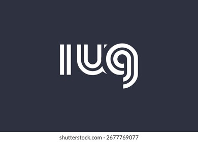 IUG Criativo Único Moderno Carta Logo Design. Elegante Monograma Logo Design com elementos decorativos e tipografia
