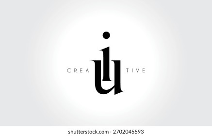 IUiu Elegant Serif Monogram Logo – Luxury Lowercase Typographic Lettermark for Modern Branding