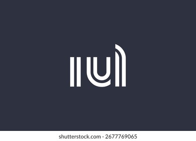 IUL Creative Unique Modern Letter Logo Design. Elegant Monogram Logo Design with Decorative Elements and Typography