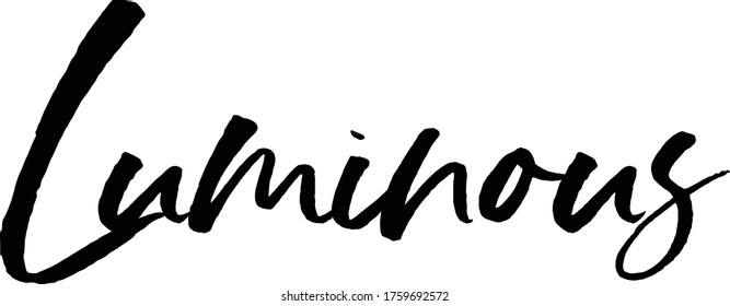 Iuminous quote. Modern calligraphy text. Vector hand-drawn illustration black and white