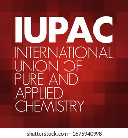 IUPAC - International Union of Pure and Applied Chemistry acronym, concept background