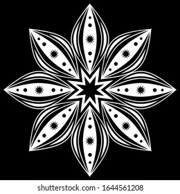 iustrasi vector graphic mandala style,mandala decorative 
