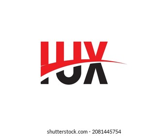 IUX Letra inicial Logo Design Vector Ilustración