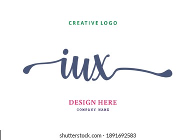 IUX lettering logo is simple, easy to understand and authoritative