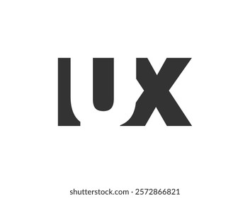 IUX logo design. Initial letter I U X bold font style for tech startups, consulting, corporate branding. Creative company name, headlines typography identity, trendy logotype. Vector illustration.