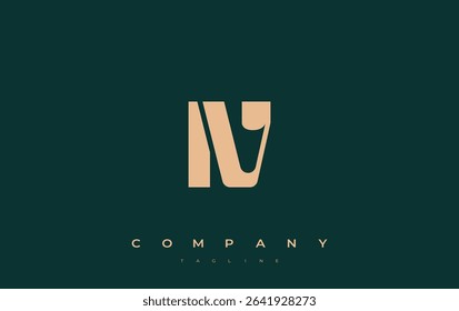 IV Abstract Geometric Logo Design. Modern and elegant logo design with simplistic typography elements, showcasing branding excellence.