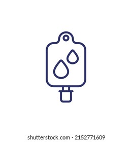 iv bag or drip line icon
